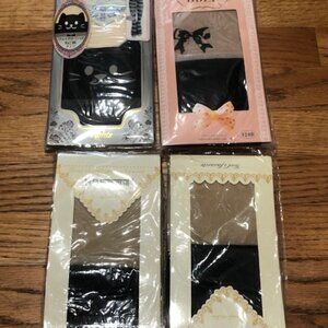 NEW Tights Cats Bows Plain Four Pairs Overknee Design - YOU CAN BUY SEPARATELY!